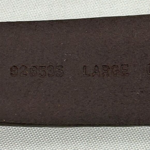 GUESS Woman's Brown Leather Belt w/ Turquoise Buckle Size Large Western Vintage - Picture 14 of 16